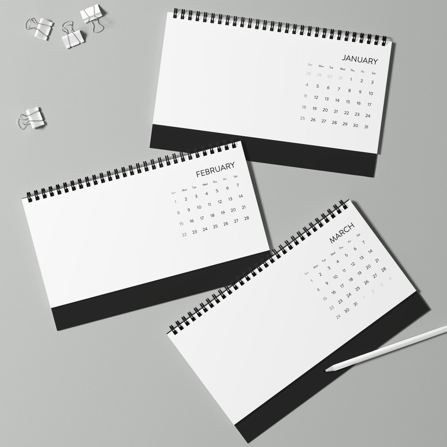 Desktop Calendar (2026 grid) - Evoove